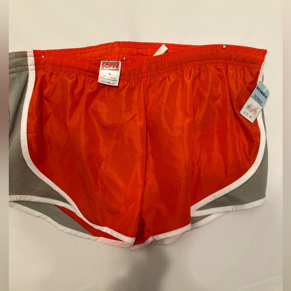 Soffe Bright Orange Shorts with White Accents